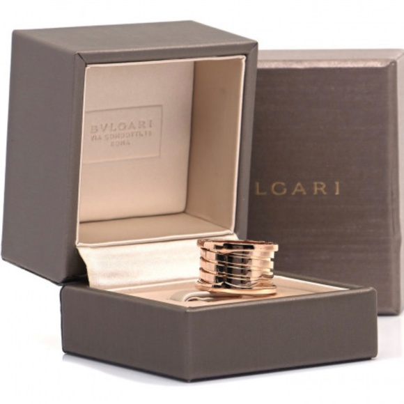 BULGARI 18K Rose Gold B.Zero1 Five-Band Ring 54 6.75 - Picture 2 of 5